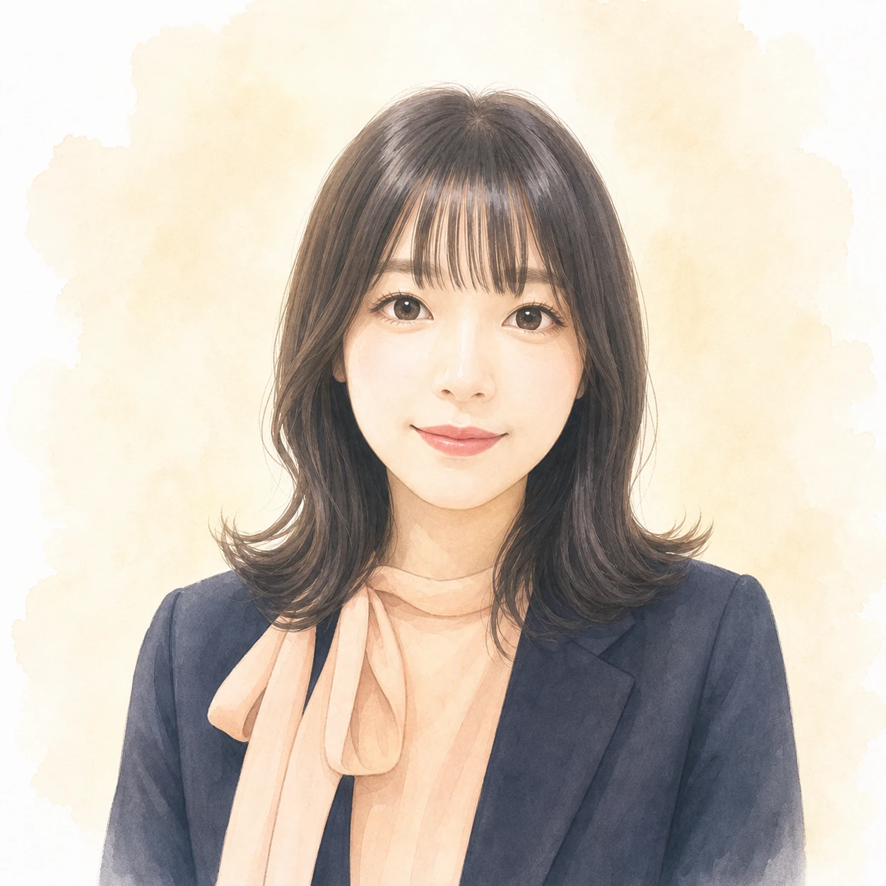伊達沙弥香さんの写真風人物イラスト（イメージ）
